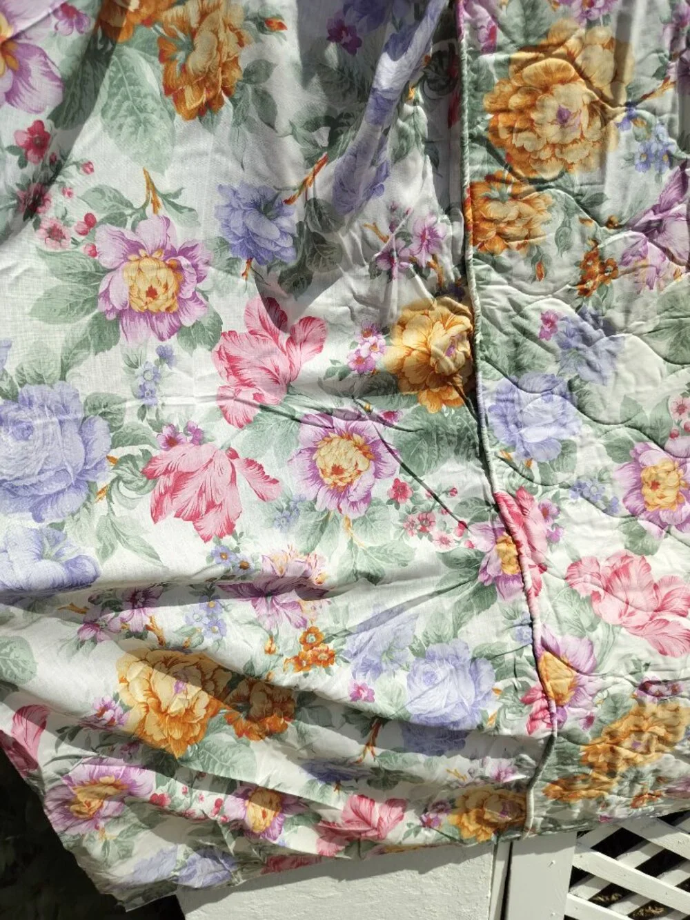 Vintage Twin Floral Bedspread